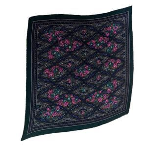 Marlene Pleated Scarf Paisley Floral Semi Sheer One Size Fits Most